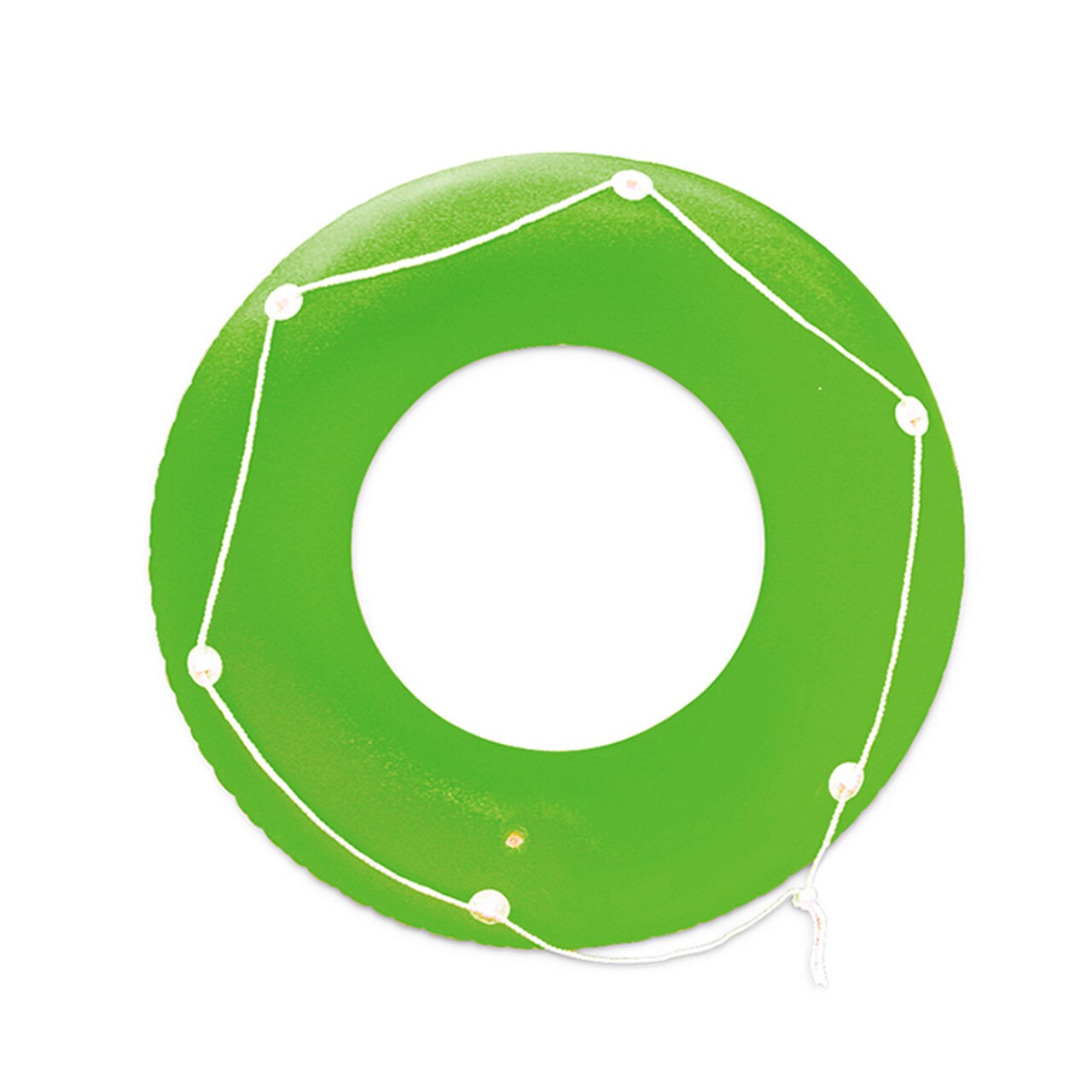 Swim Central Inflatable Lime Green Neon Frost Swimming Pool Inner Tube with Perimeter Rope, 47-Inch